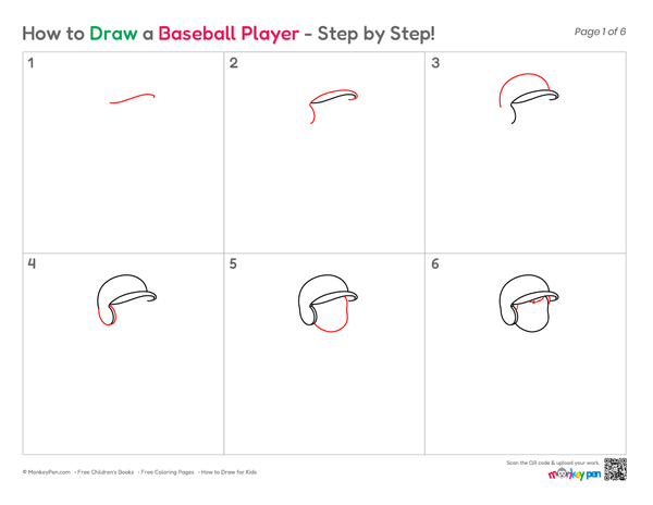 How to Draw a Baseball Player – Step-by-Step Sports Drawing for Kids