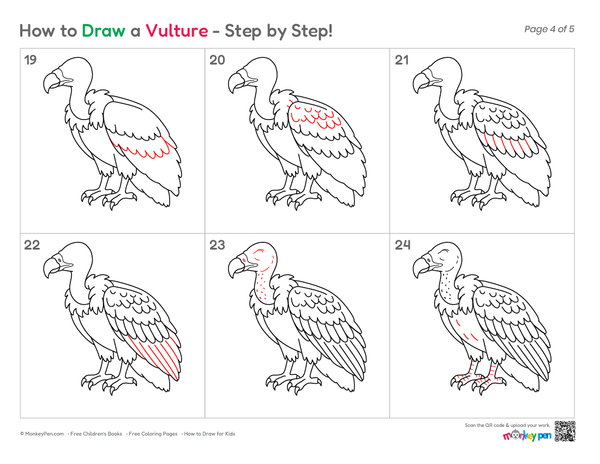 Cute vulture illustration for children