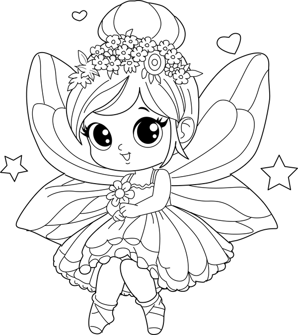 Cute Girl Coloring Page – fun and educational printable for children