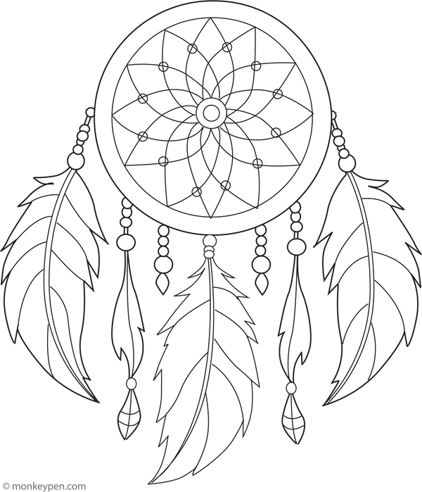 Dream Catcher Coloring Page