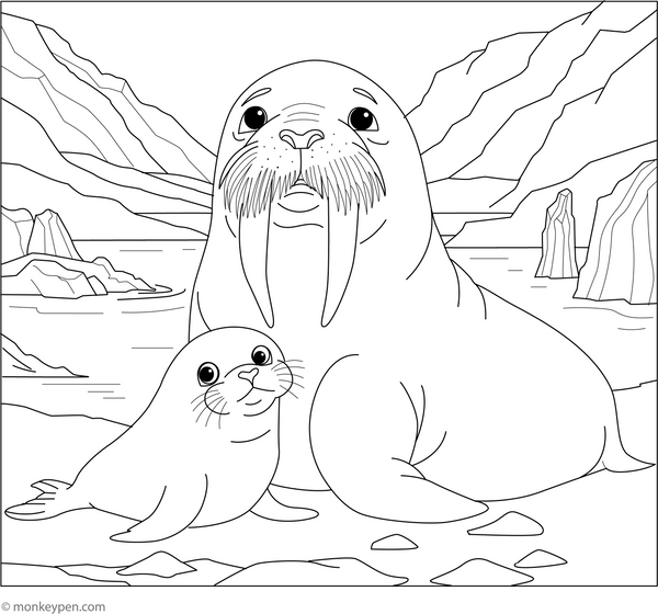 Seal Coloring Book