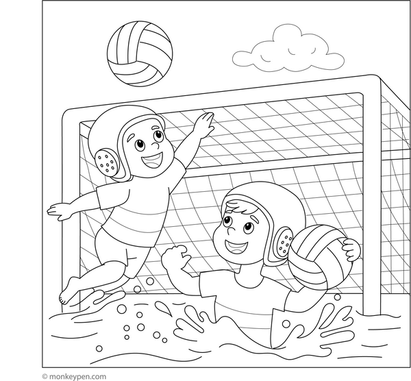 Water Polo Colouring Page coloring page – free printable for kids to color and enjoy