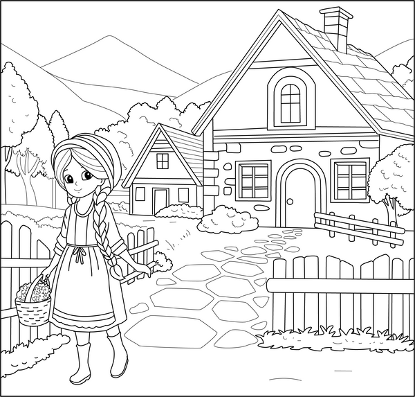Girl Coloring Book