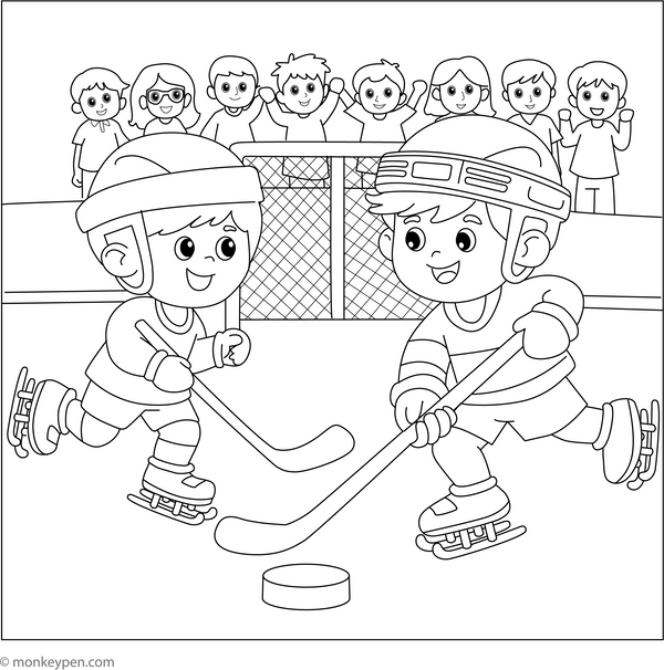 Ice Hockey Colouring Page coloring page – free printable for kids to color and enjoy
