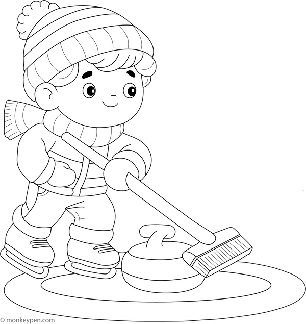 Curling Colouring Page coloring page – free printable for kids to color and enjoy