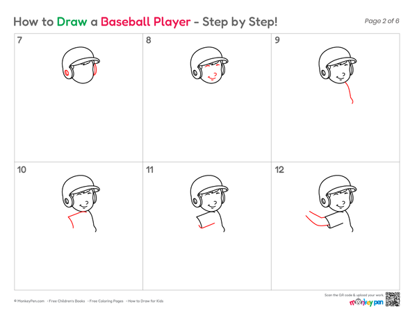 How to Draw a Baseball Player – Step-by-Step Sports Drawing for Kids
