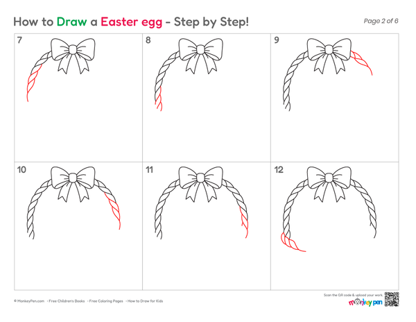 Minimal Easter basket illustration
