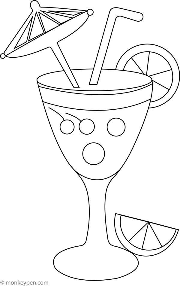 Cocktail | Free Coloring Pages