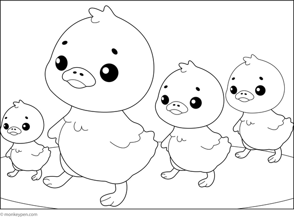 Baby Duckling | Free Coloring Pages