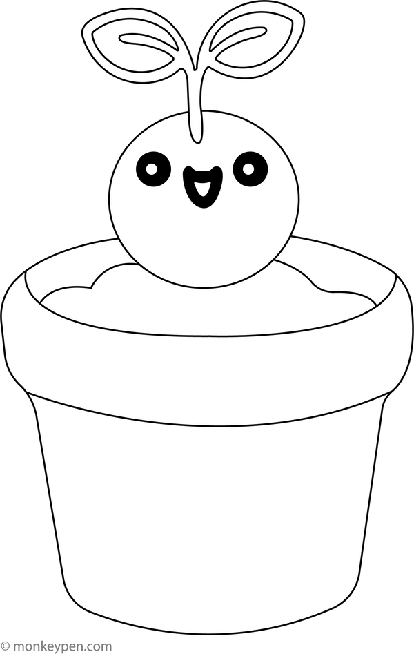 Plant Seedling | Free Coloring Pages