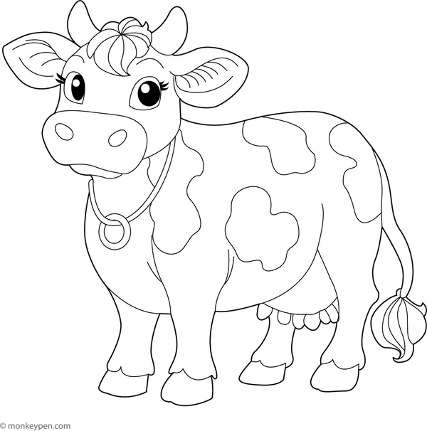 Diary Cow Coloring Page