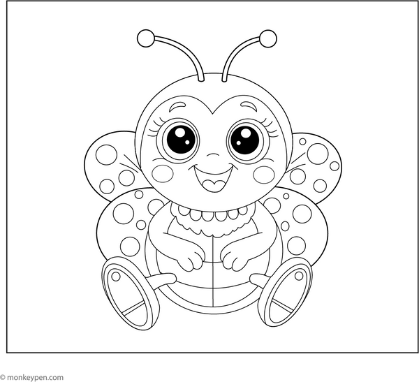 Cartoon Ladybug | Free Coloring Pages