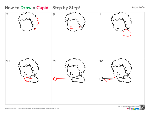 How to Draw Cupid – Easy Step-by-Step Character Drawing for Kids