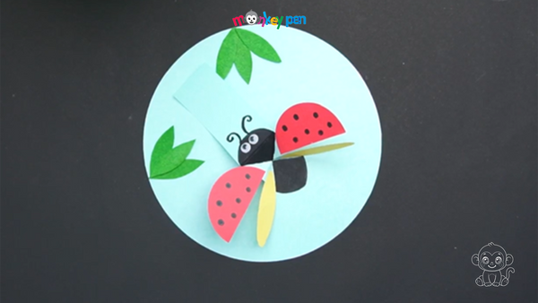 Flying Ladybug Craft Step 37