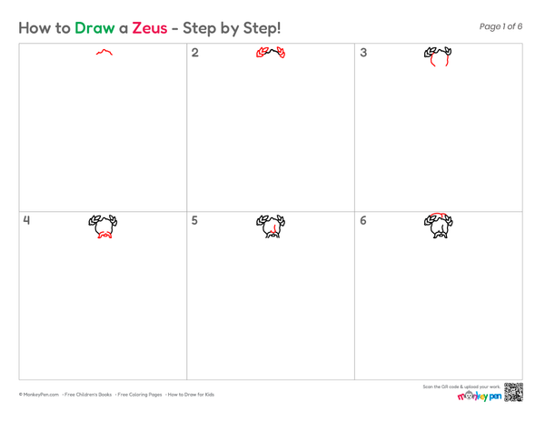 How to Draw Zeus – Simple Step-by-Step Mythology Drawing for Kids