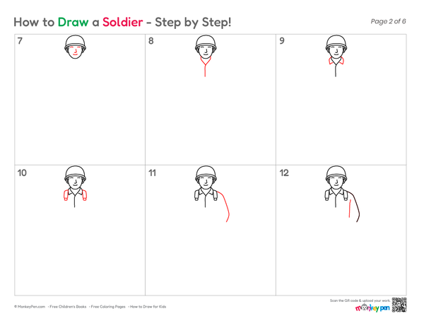 How to Draw a Soldier – Easy Step-by-Step Character Drawing for Kids