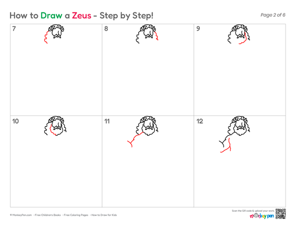 How to Draw Zeus – Simple Step-by-Step Mythology Drawing for Kids