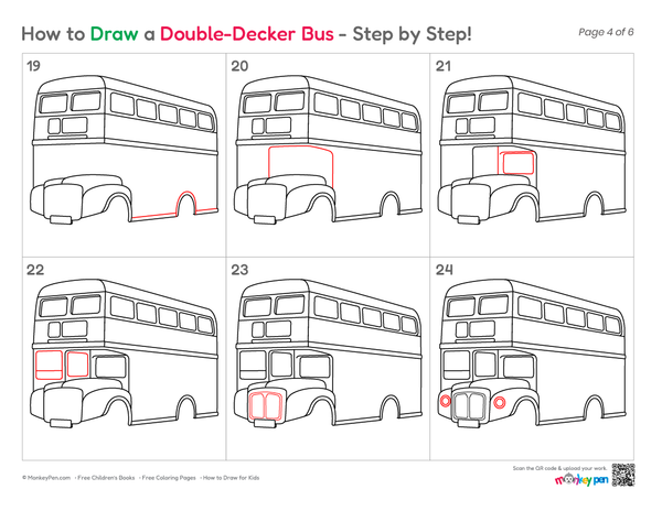 Simple double-decker bus artwork