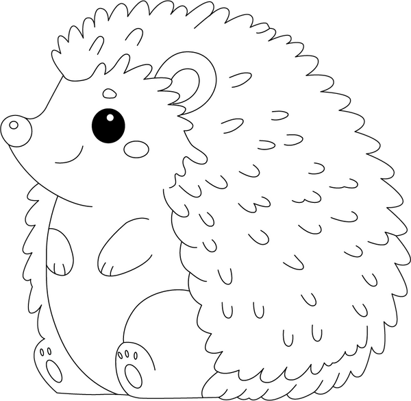 Hedgehog coloring page – fun and educational printable for children