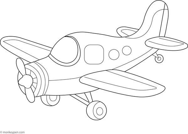 Printable Airplane Coloring Page