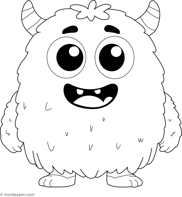 Printable Funny Monster Colouring Picture for Children