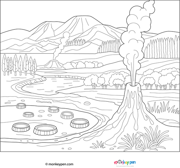 Rotorua Coloring Page | Free Coloring Pages