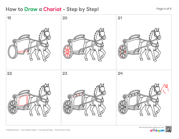 How to Draw a Chariot – Step-by-Step Historical Vehicle Drawing for Kids