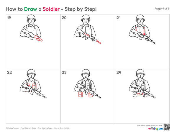 How to Draw a Soldier – Easy Step-by-Step Character Drawing for Kids
