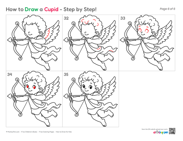 How to Draw Cupid – Easy Step-by-Step Character Drawing for Kids