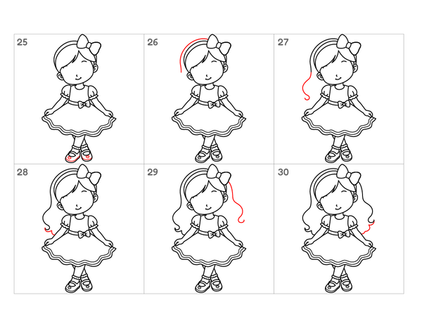 How to Draw a Cute Girl – Easy Step-by-Step Character Drawing for Kids