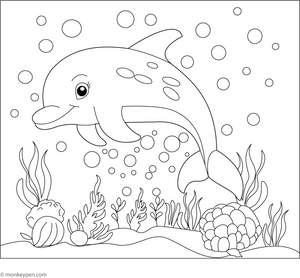 Dolphin Coloring Page