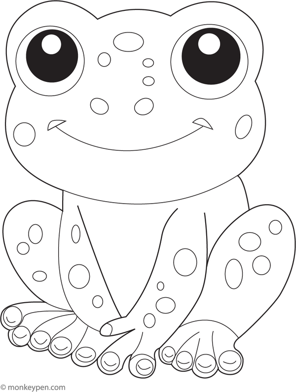 Printable Frog Coloring Page