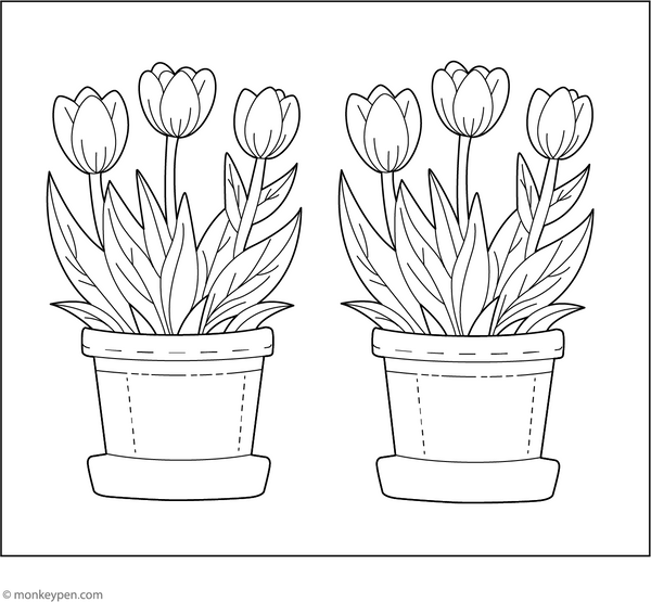 Tulip Coloring Page