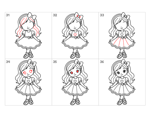 How to Draw a Cute Girl – Easy Step-by-Step Character Drawing for Kids