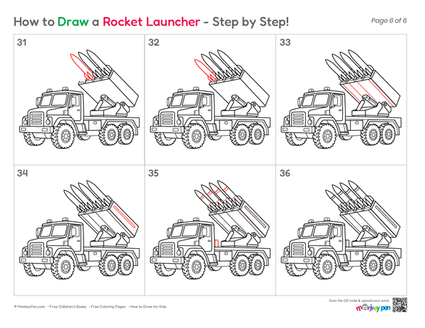 Simple rocket launcher sketch for young learners