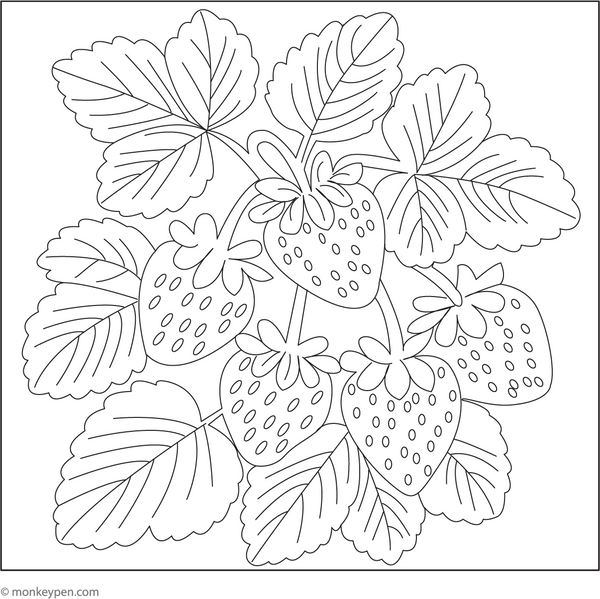 Strawberry Coloring Page – fun and educational printable for children
