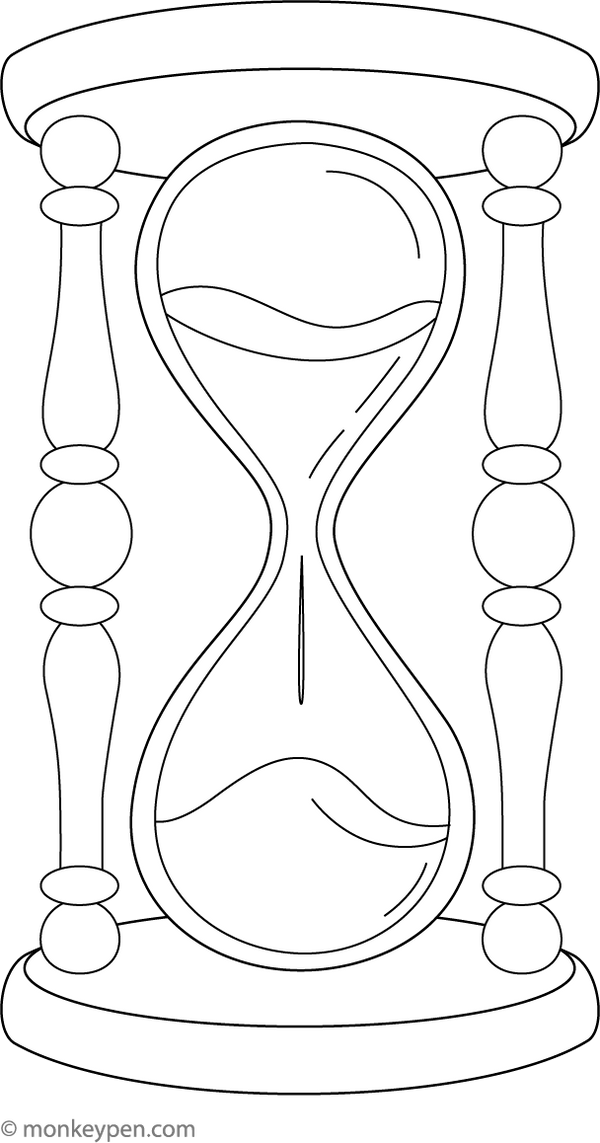 Hourglass Coloring Page