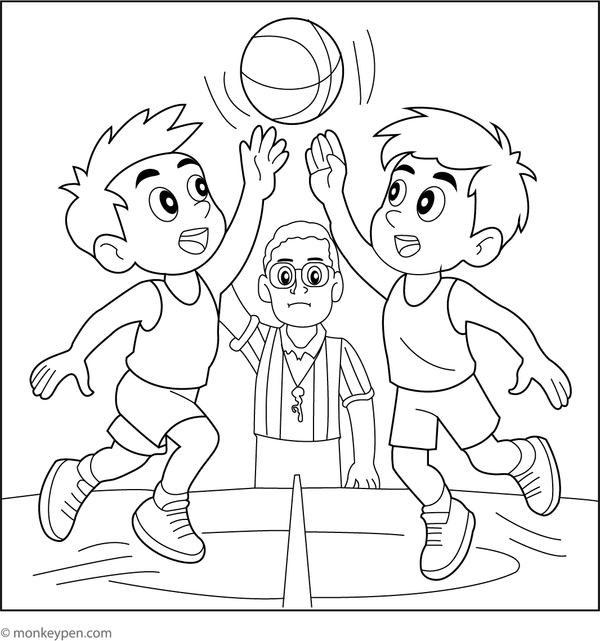 Basketball Coloring Book