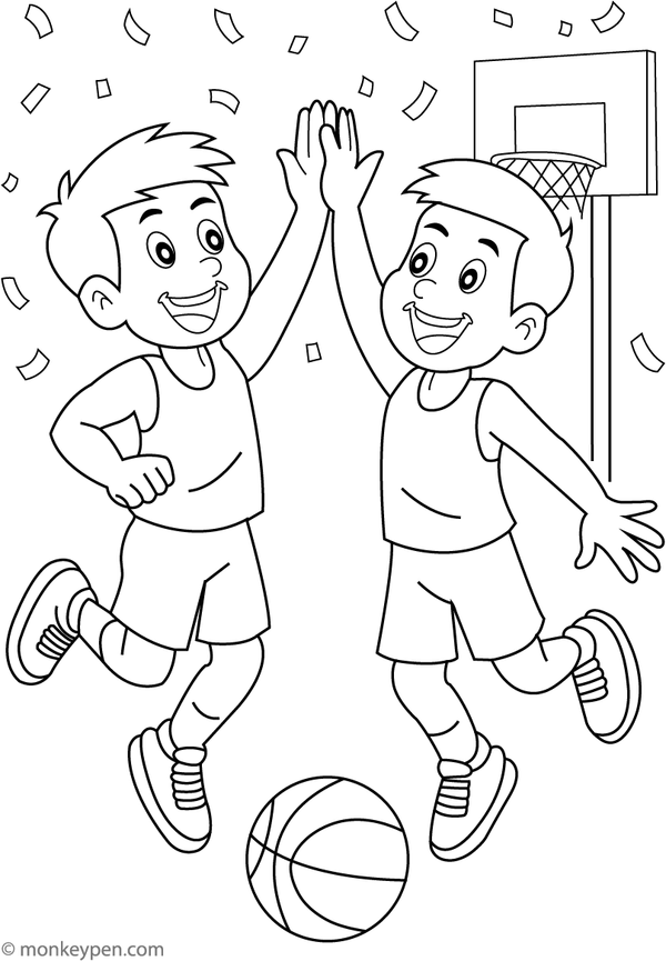 Basketball Coloring Book