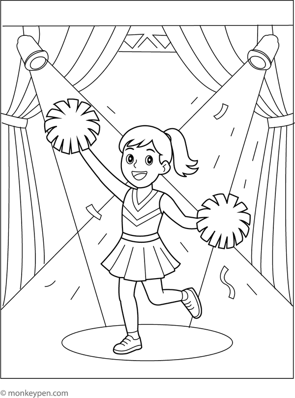 Cheerleaders Colouring Book