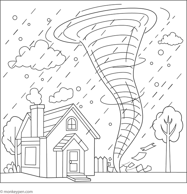 Tornado Coloring Page