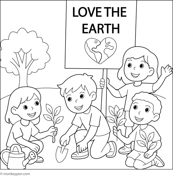 Earth Day Coloring Book