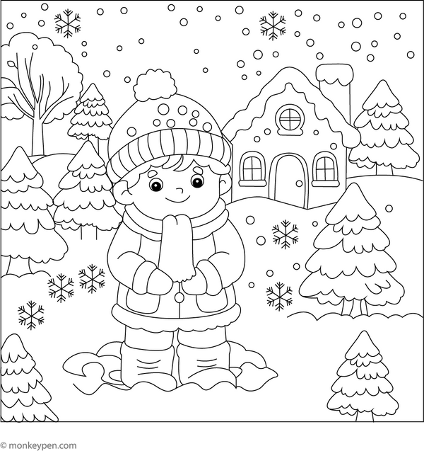 Freezing Weather Coloring Page