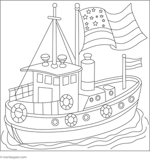 Navy Ship Coloring Page