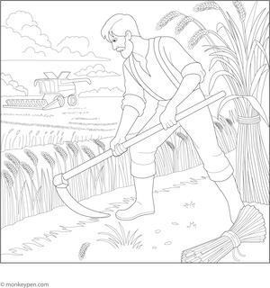 Farmer Coloring Page