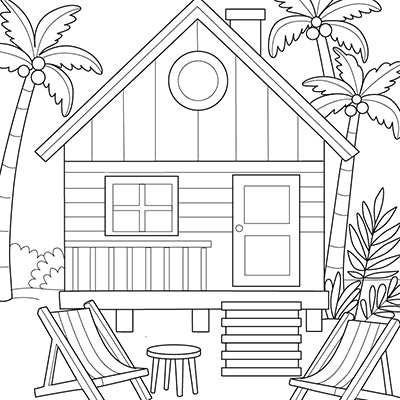 Beach Coloring Book