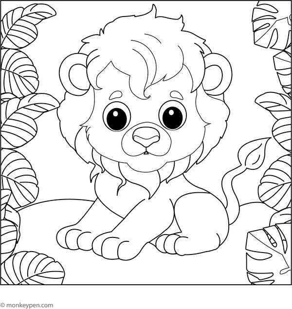 Printable Lion Coloring Book