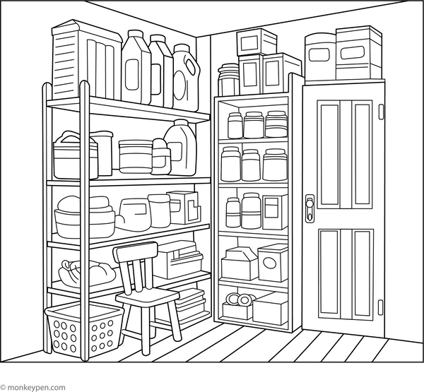 Store Room Coloring Page – fun and educational printable for children