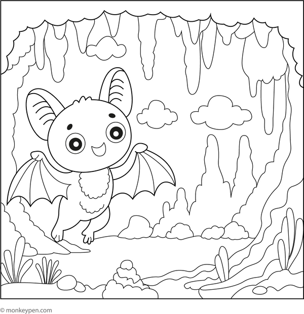 Downloadable Bat Coloring Book