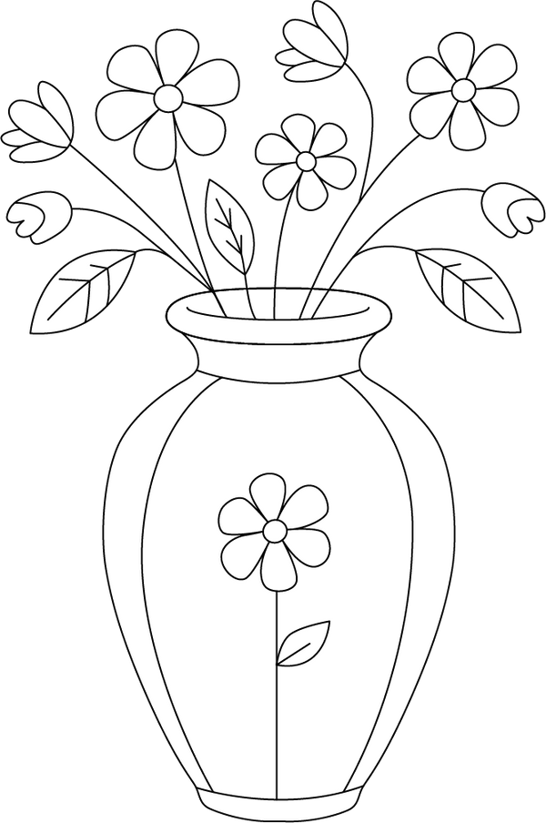 Flower Vase coloring page – fun and educational printable for children